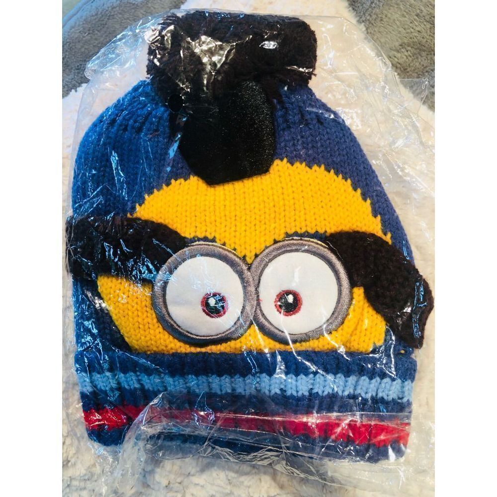 𝅺New Kids One Size Fits Most Minion Knit Fleece Lined Winter Hat